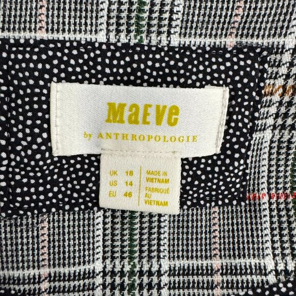 Maeve Lilith Oversized Blazer Jacket Size 14 Herringbone Cotton Blend CJ-2160 - Picture 9 of 12